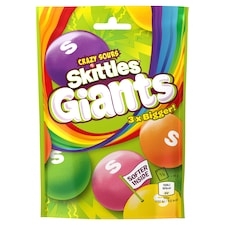 Skittles Giant Crazy Sour Vegan Sweets 132G