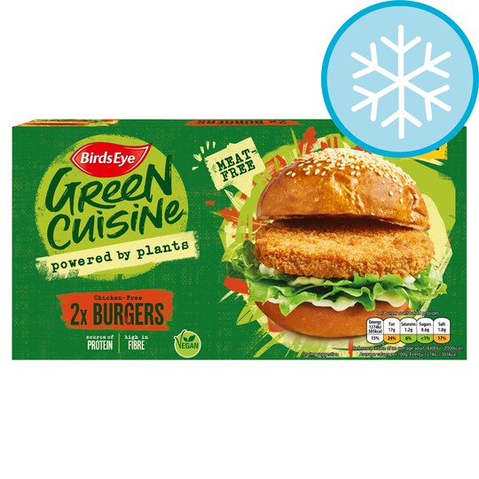 Birds Eye Green Cuisine 2 Chicken Free Burgers 200G Tesco Groceries