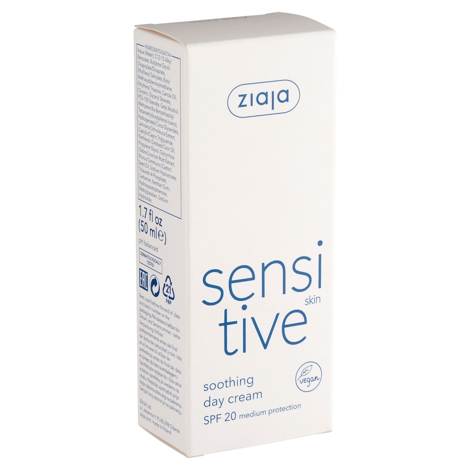 Ziaja Sensitive nyugtató nappali krém SPF20 50 ml