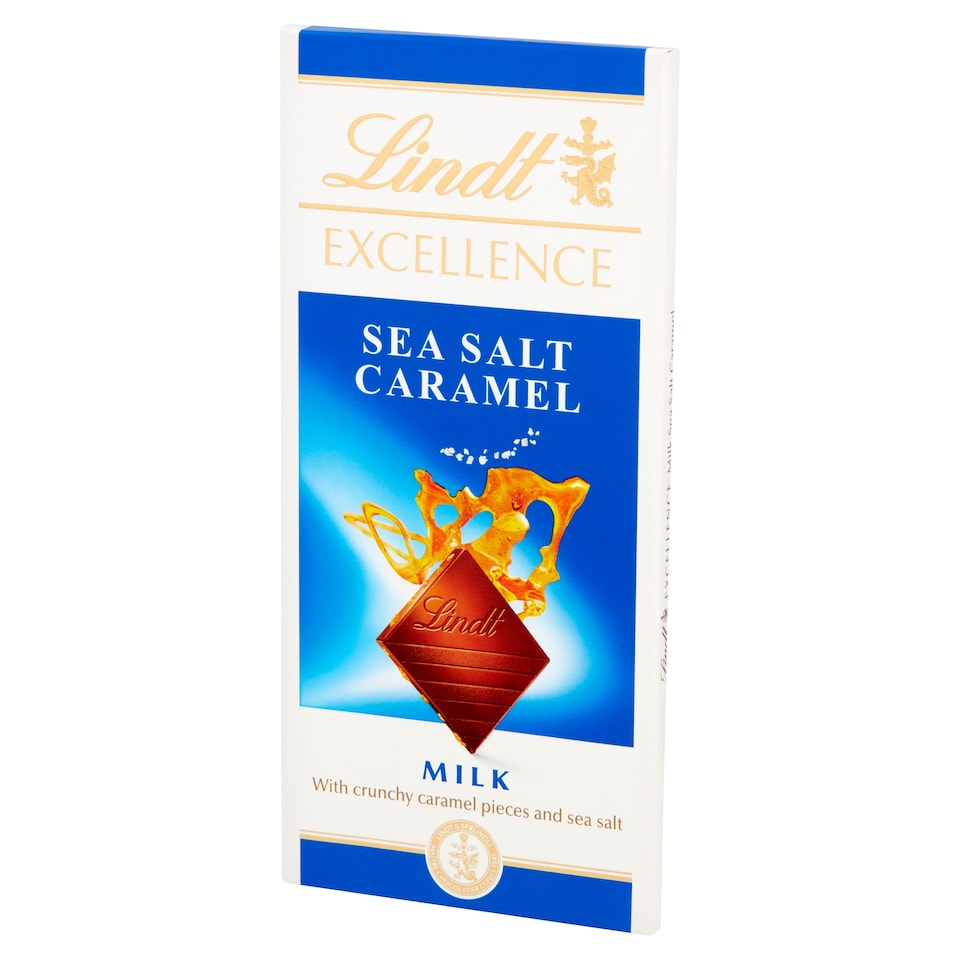image 1 of Lindt Excellence Milk Sea Salt Caramel Chocolate 100G