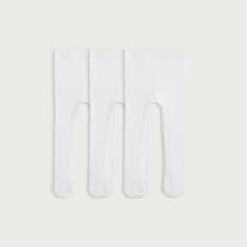 F&F Baby 3-Pack Cotton Rich Tights in White