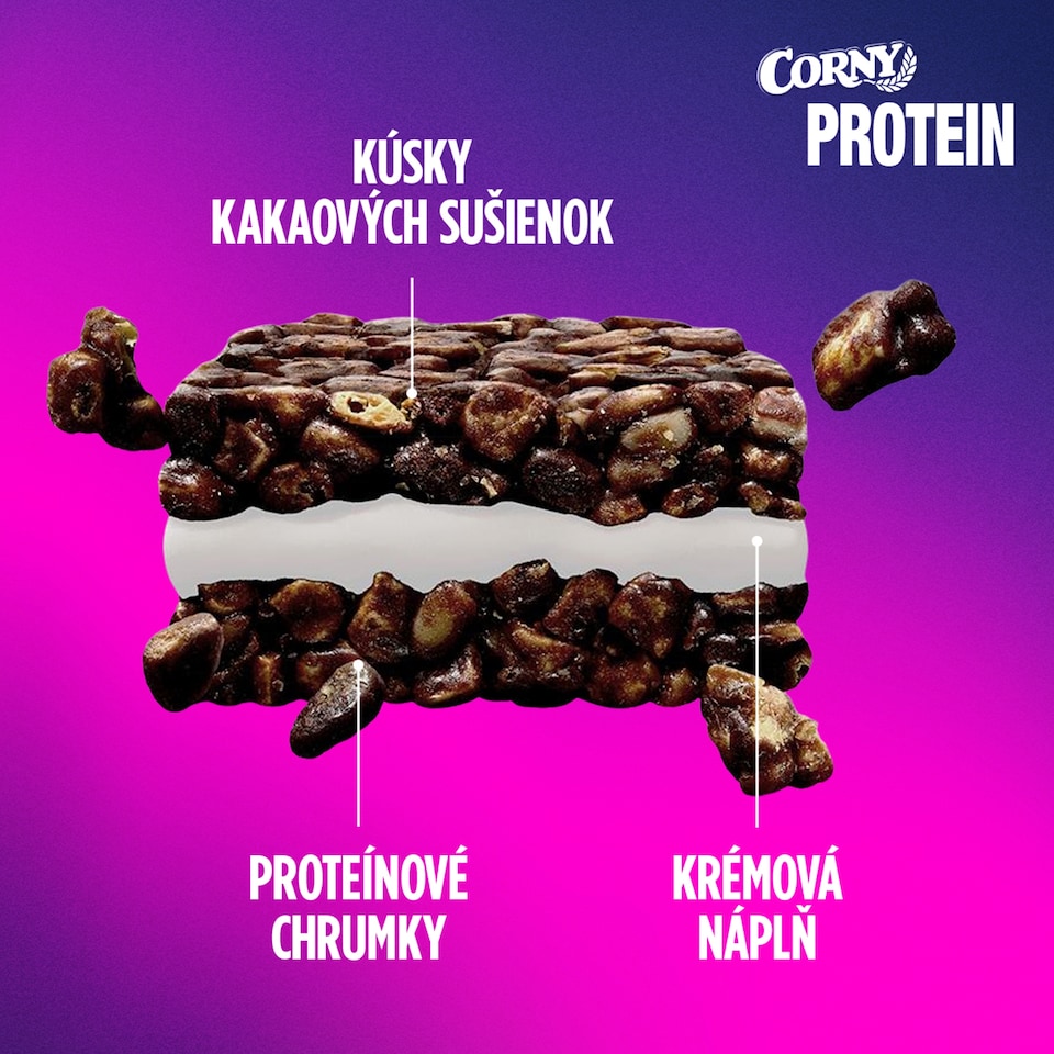 obrázok 1 z CORNY proteín Crunch & Cream Cookies 35 g