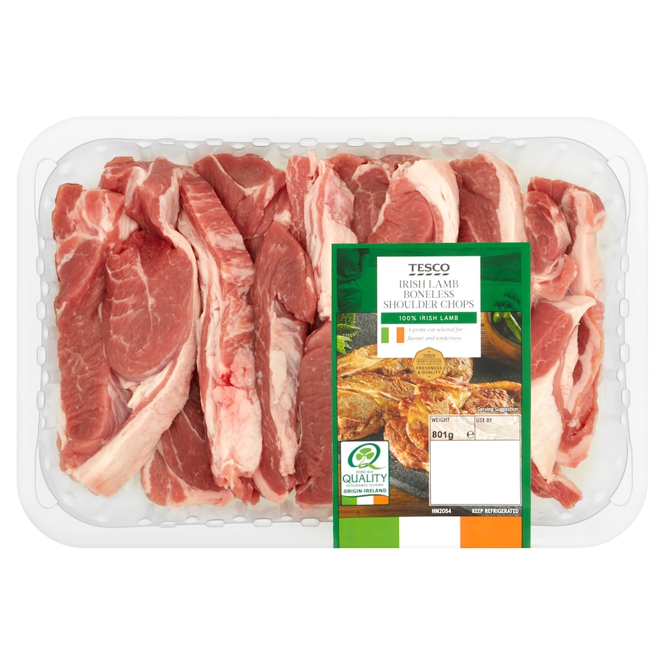 Tesco Irish Boneless Lamb Shoulder Chops 801G
