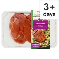 Tesco 2 Harissa Style Lamb Leg Steaks 250G