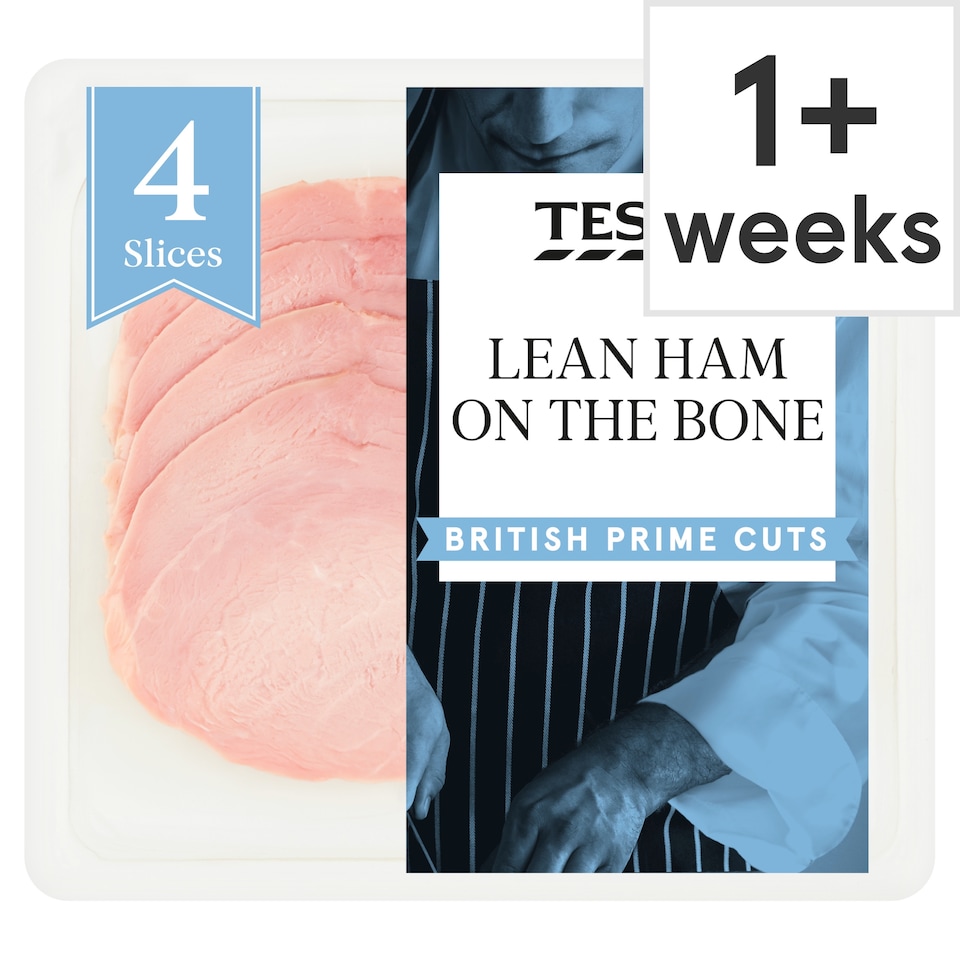 image 1 of Tesco British Lean Ham on the Bone Slices 120g