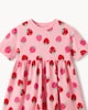 image 3 of F&F Girls Pure Cotton Strawberry Print Short Sleeved Dress in Pink