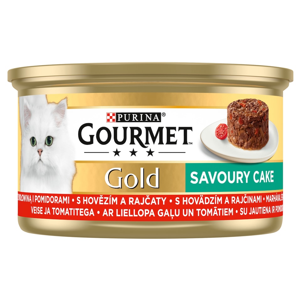 GOURMET Gold Savoury Cake s hovězím a rajčaty 85g