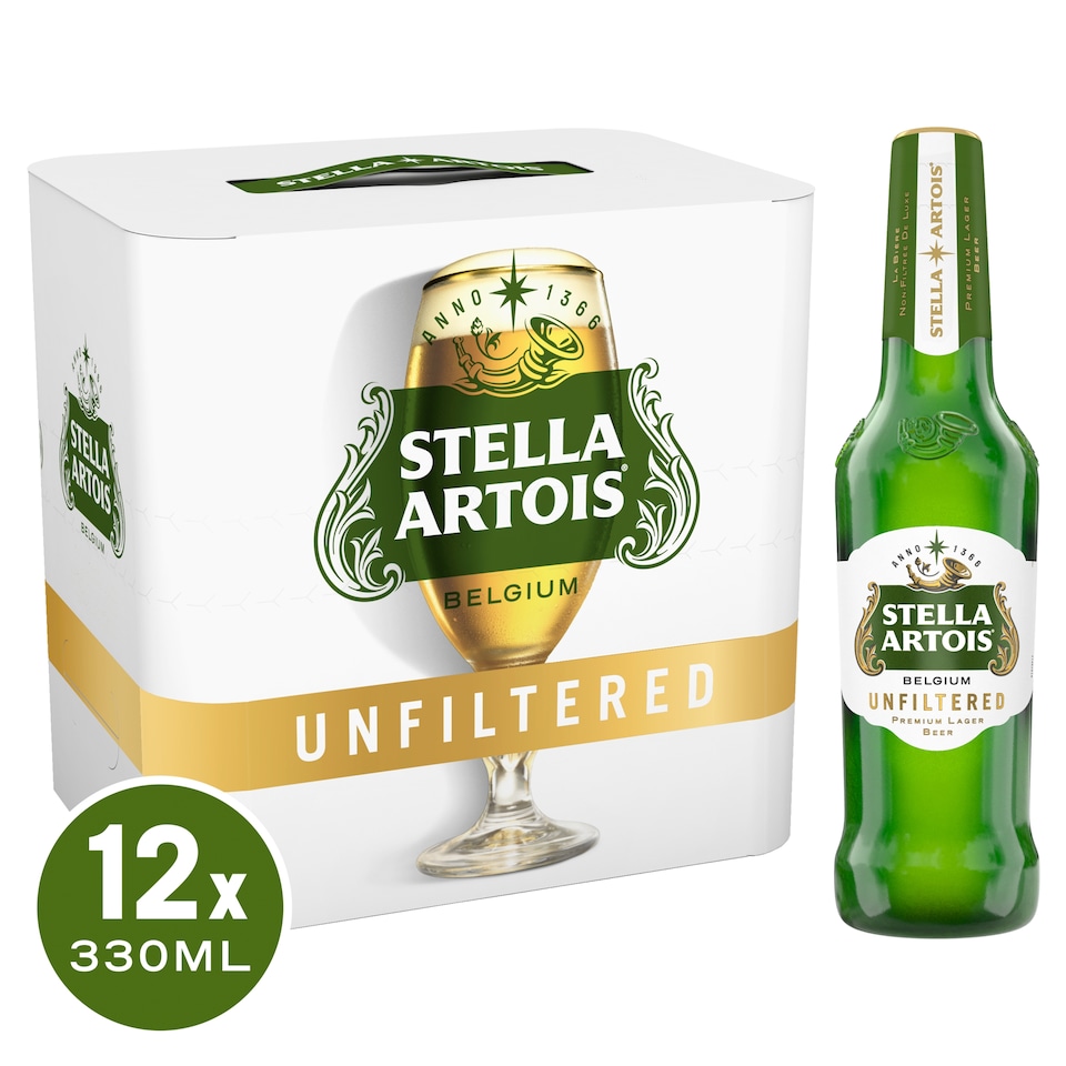 Stella Artois Unfiltered Lager 12 X 330Ml