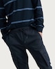 image 2 of F&F Cotton Rich Drawstring Cuffed Cargo Trousers in Navy