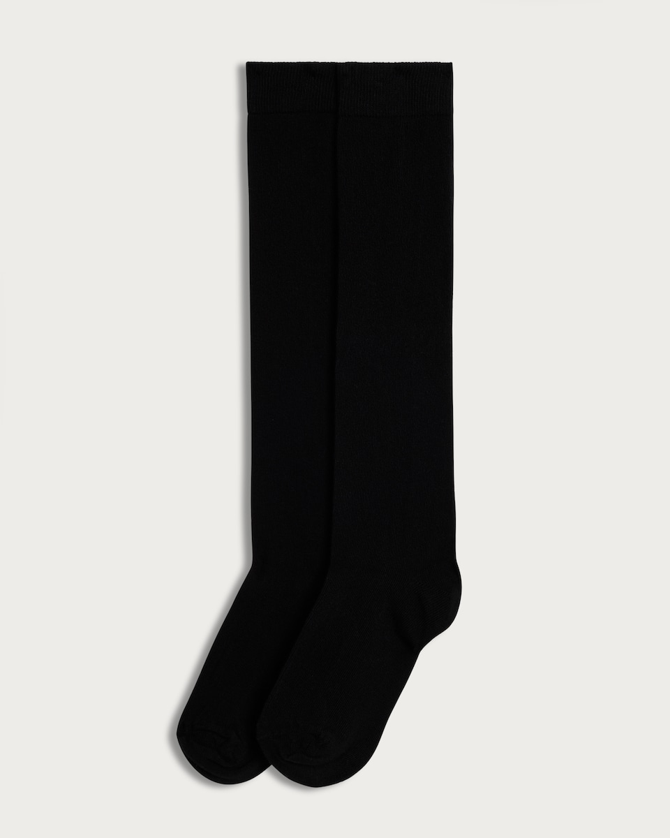 F&F Cotton Rich Knee High Socks in Black