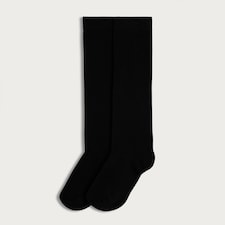 F&F Cotton Rich Knee High Socks in Black