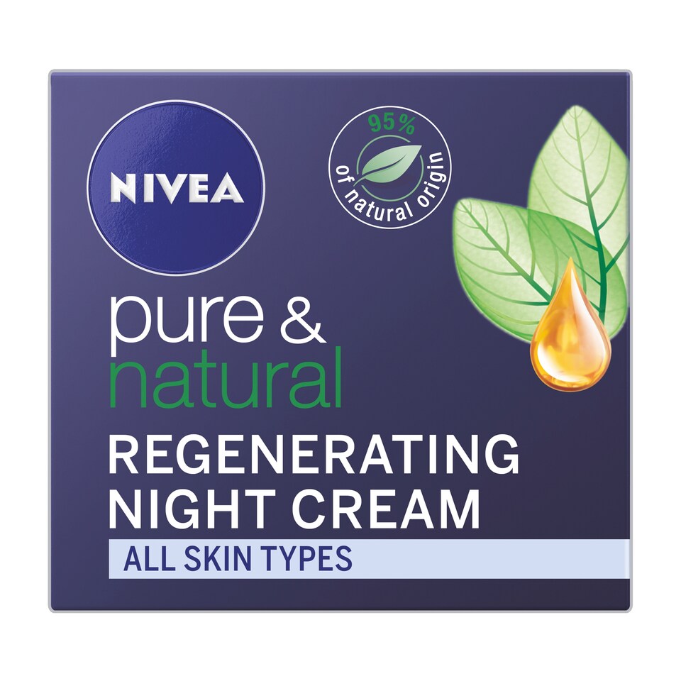 image 1 of Nivea Pure & Natural Night Cream 50Ml