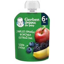 GERBER Organic Pocket Apple, Banana, Blueberry and Blackberry 90g
