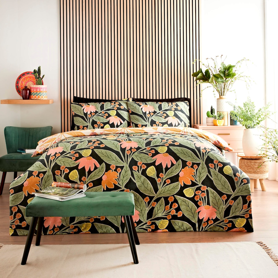 image 1 of Cosmo Living Polly Floral Duvet Set Double