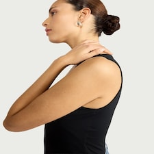 F&F Polyamide Scoop Neck Vest in Black