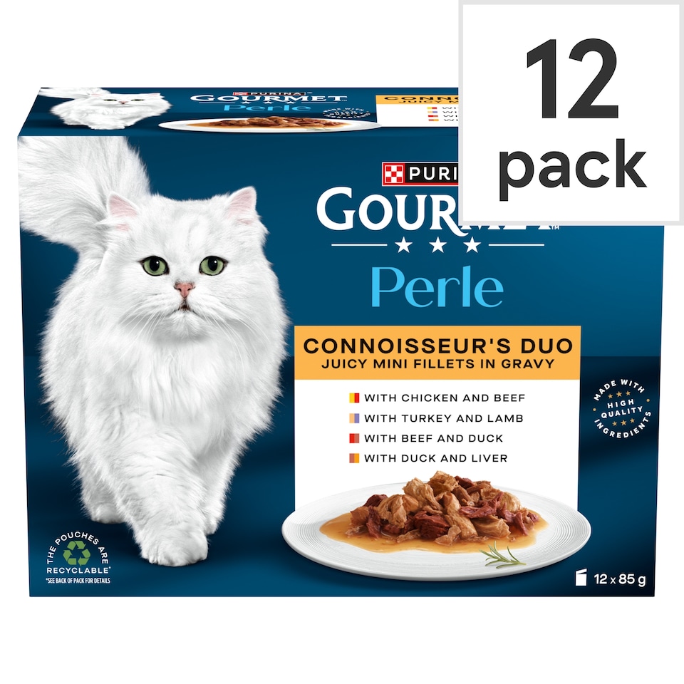 image 1 of GOURMET Perle Connoisseur's Collection in Gravy Wet Cat Food 12x85g