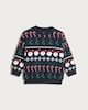 image 4 of F&F Boys Cotton Rich Christmas Motif Jumper in Navy