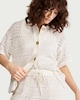 image 2 of F&F Crochet Look Short Sleeved Co-ord Shirt in Cream