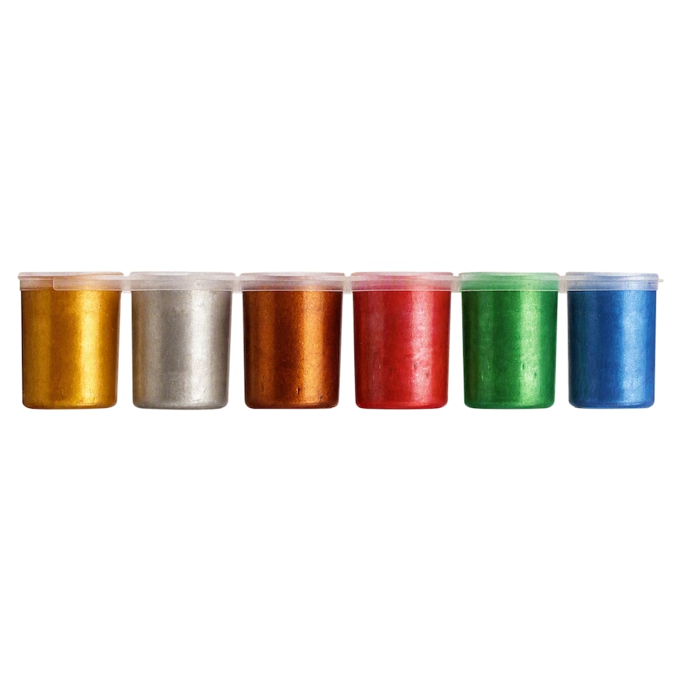 image 1 of ICO Süni Metal Colored Tempera 6 x 25 ml
