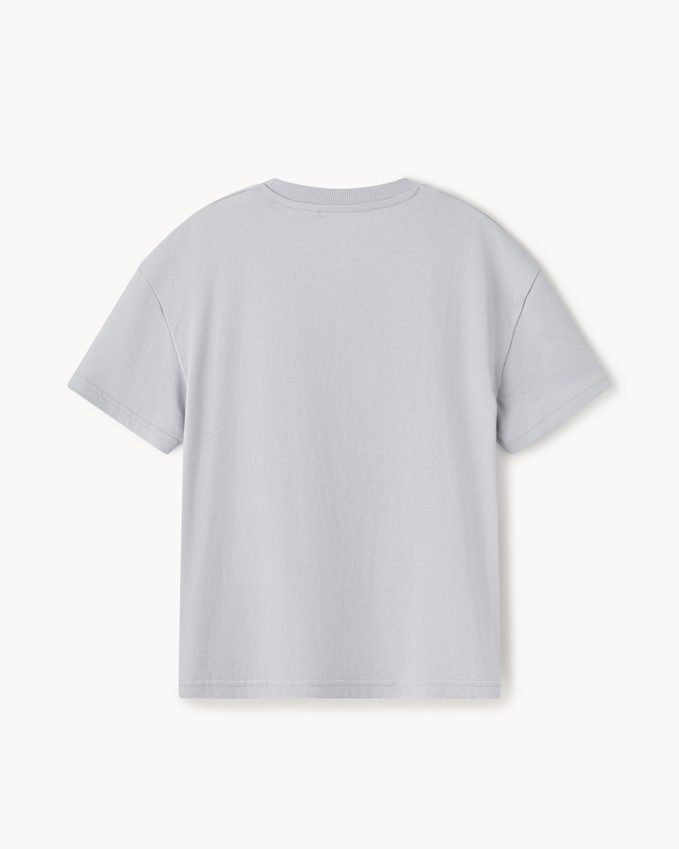 image 1 of F&F Boys Pure Cotton Printed T-Shirt in Grey