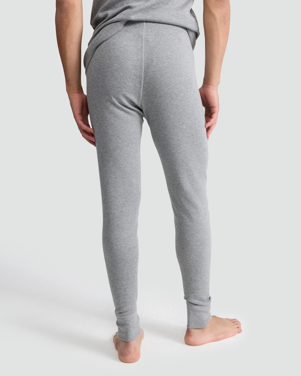 image 1 of F&F Cotton Blend Ribbed Thermal Long Johns in Multi