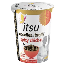 itsu spicy chickn instant noodles & broth pot 64g