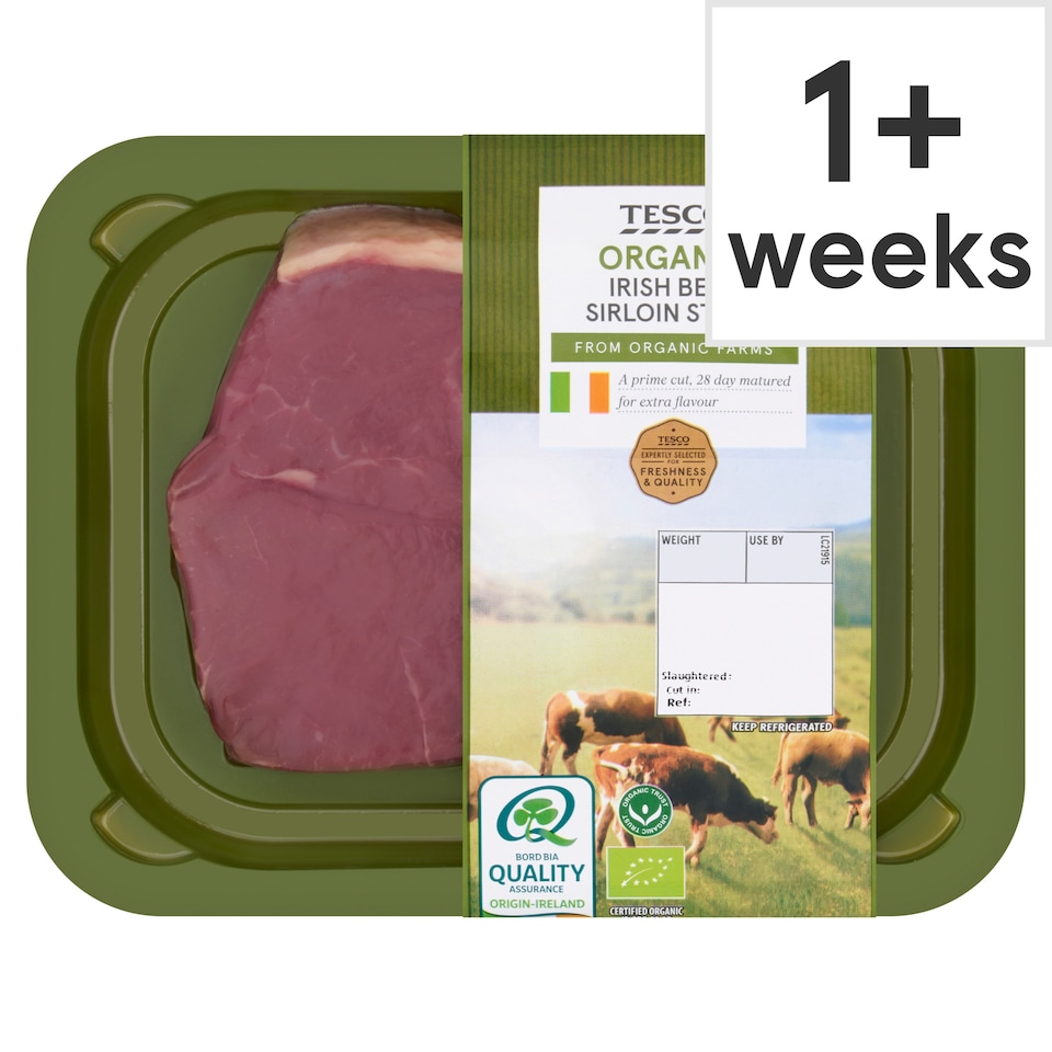 Tesco Irish Organic Sirloin Steak 205G