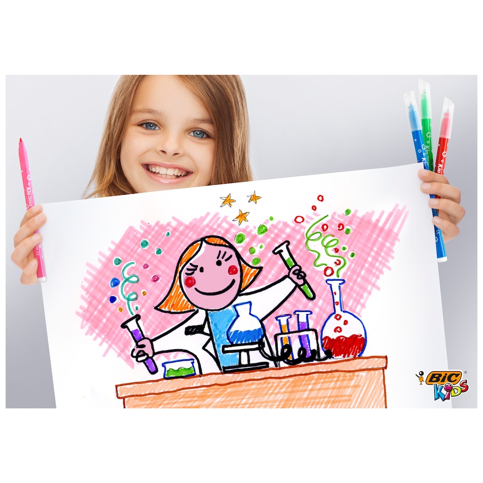 image 1 of BIC KIDS PASTEL FELT PENS 12 PACK
