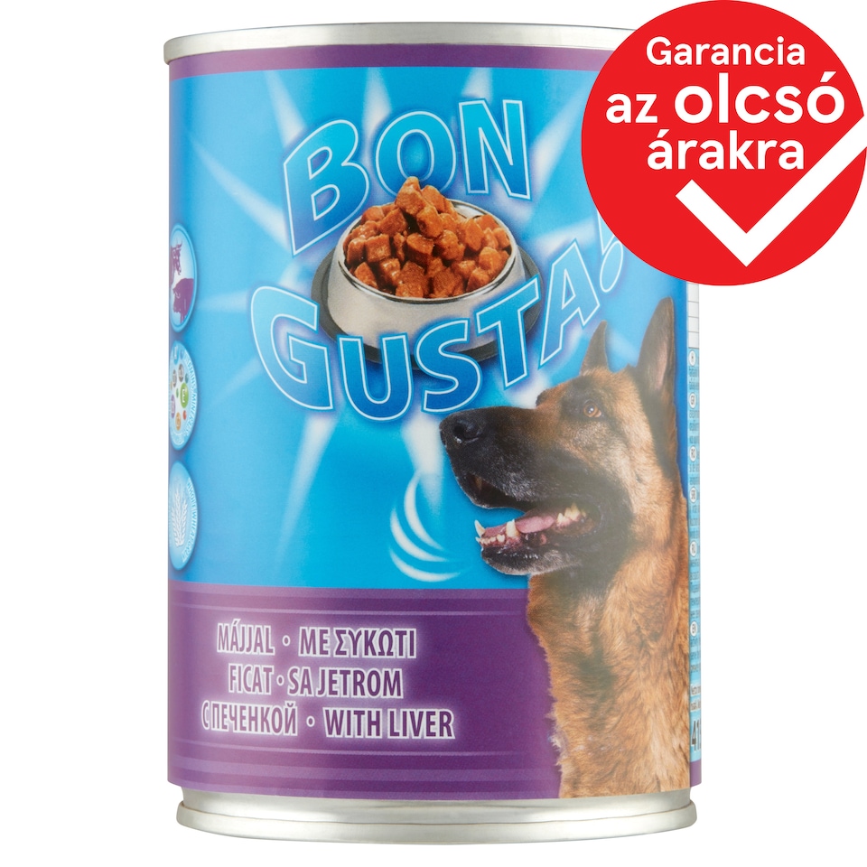 Bon Gusta! Complete Pet Food for Adult Dogs with Liver 415 g