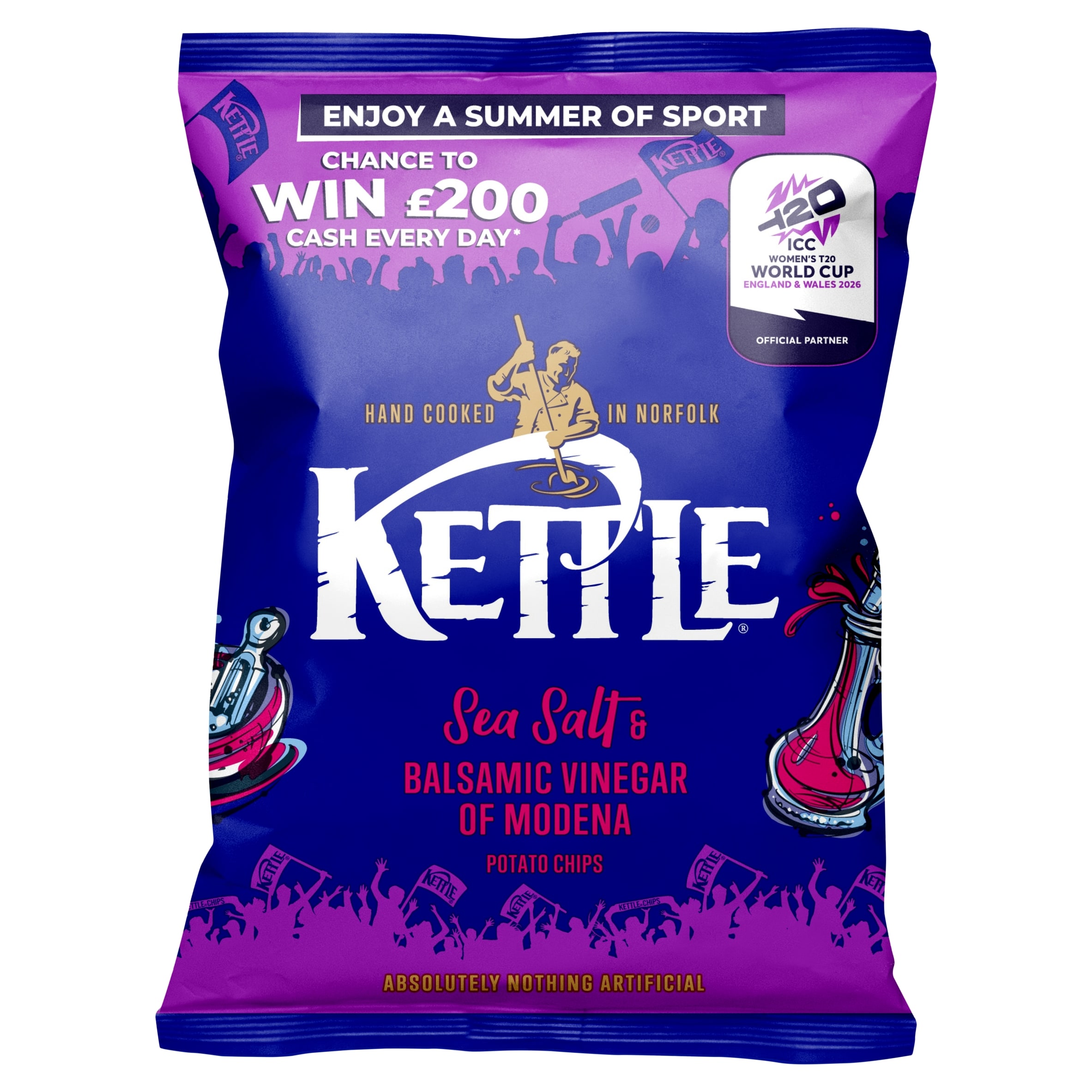 Kettle Chips Sea Salt & Balsamic Vinegar Crisps 40 G