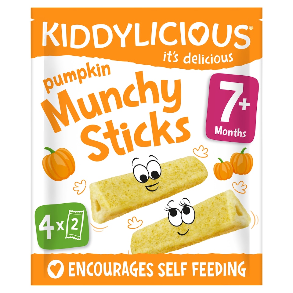 Kiddylicious Pumpkin Munchy Sticks 4x4g