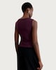 image 3 of F&F Ruched Twist Front Sleeveless Top in Burgundy