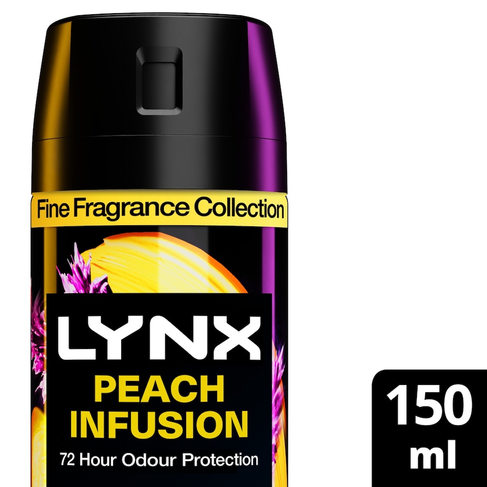 image 1 of Lynx Fine Fragrance Collection Deodorant Bodyspray Peach Infusion 150ml