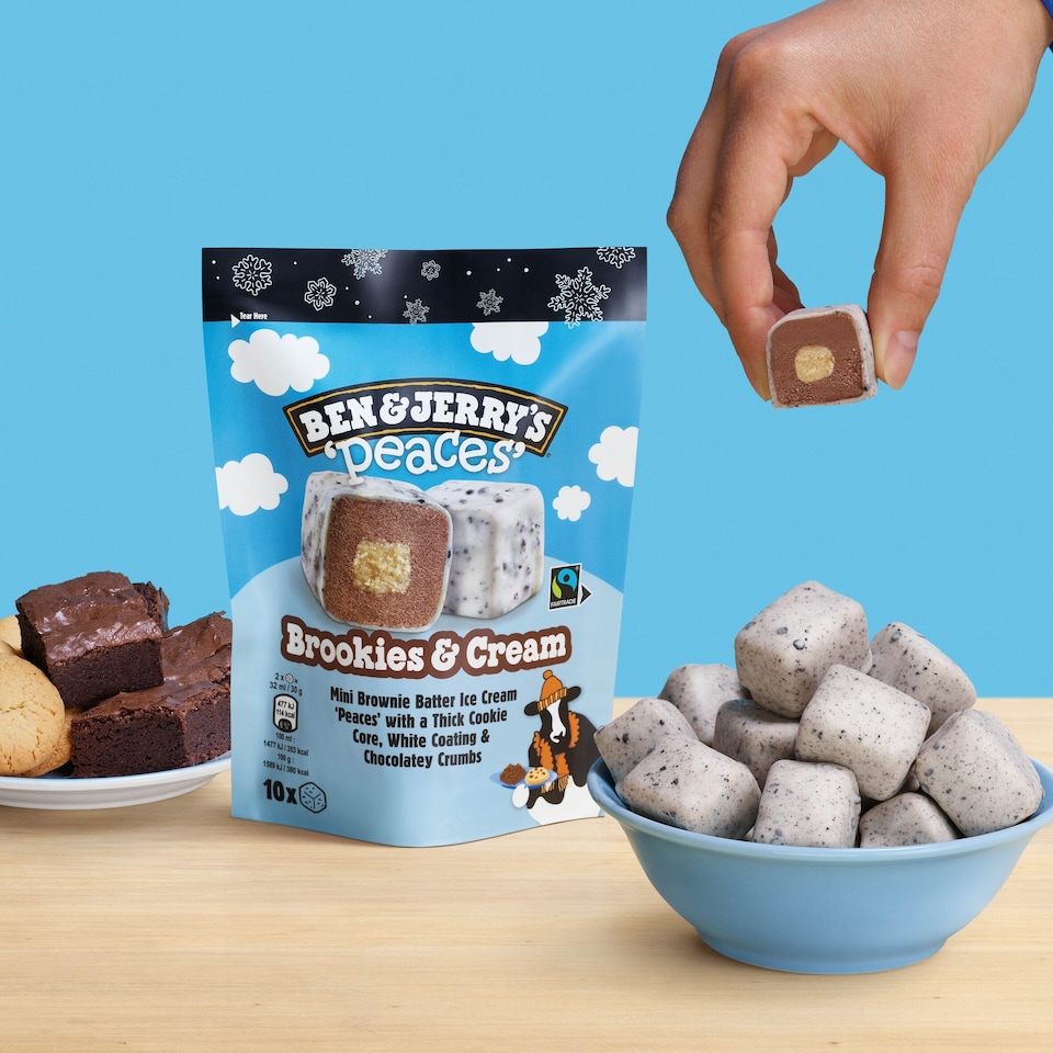 image 1 of Ben & Jerry's Brookies & Cream 'Peaces' 160ml