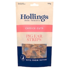 Hollings Pig Ear Strips Natural Dog Treats 150g