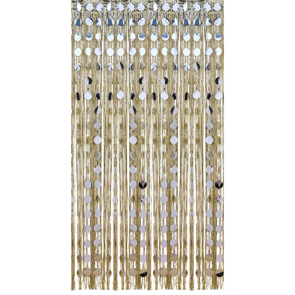 image 1 of Ginger Ray Shimmer Metallic Fringe Curtain