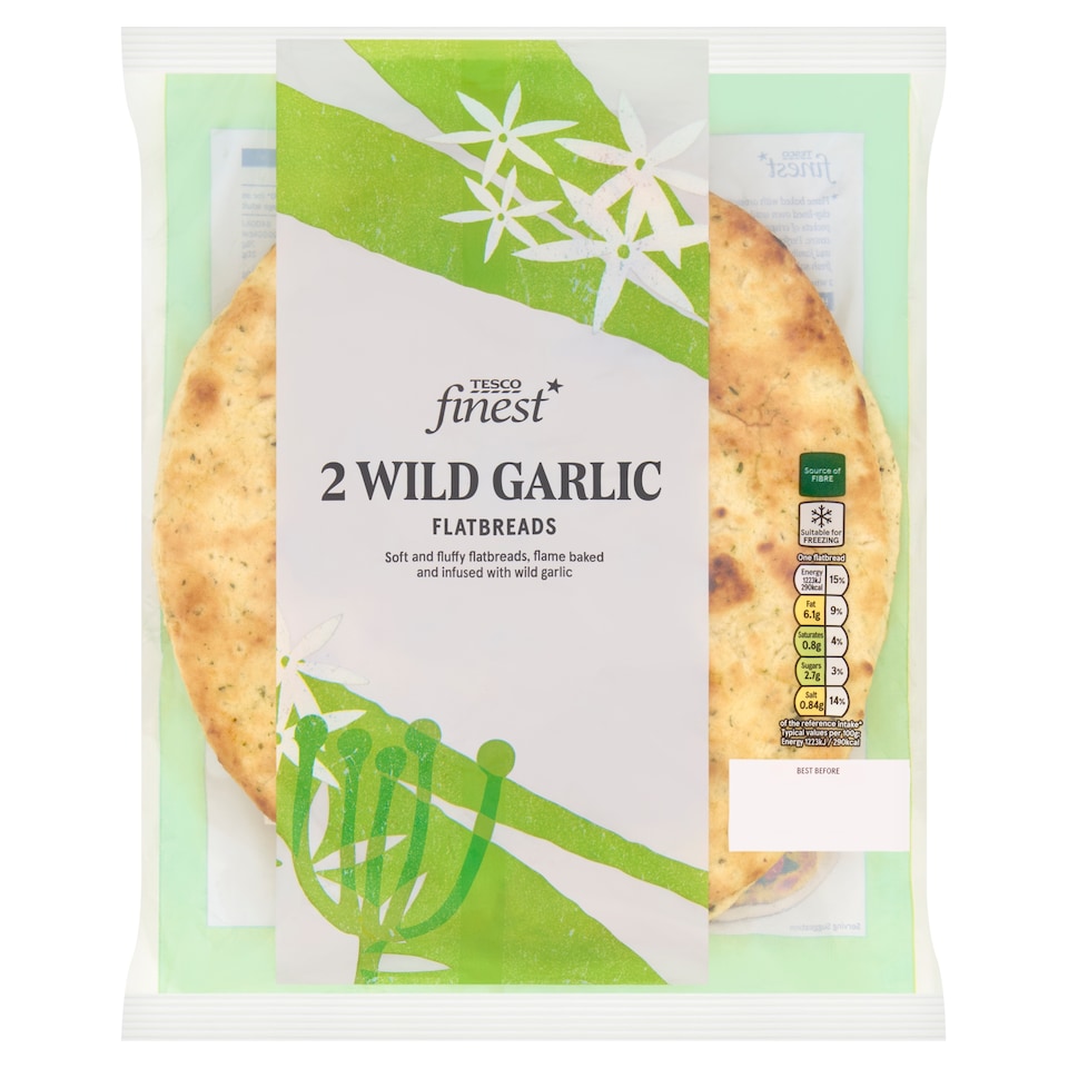 Tesco Finest Wild Garlic Flatbreads 2 pack