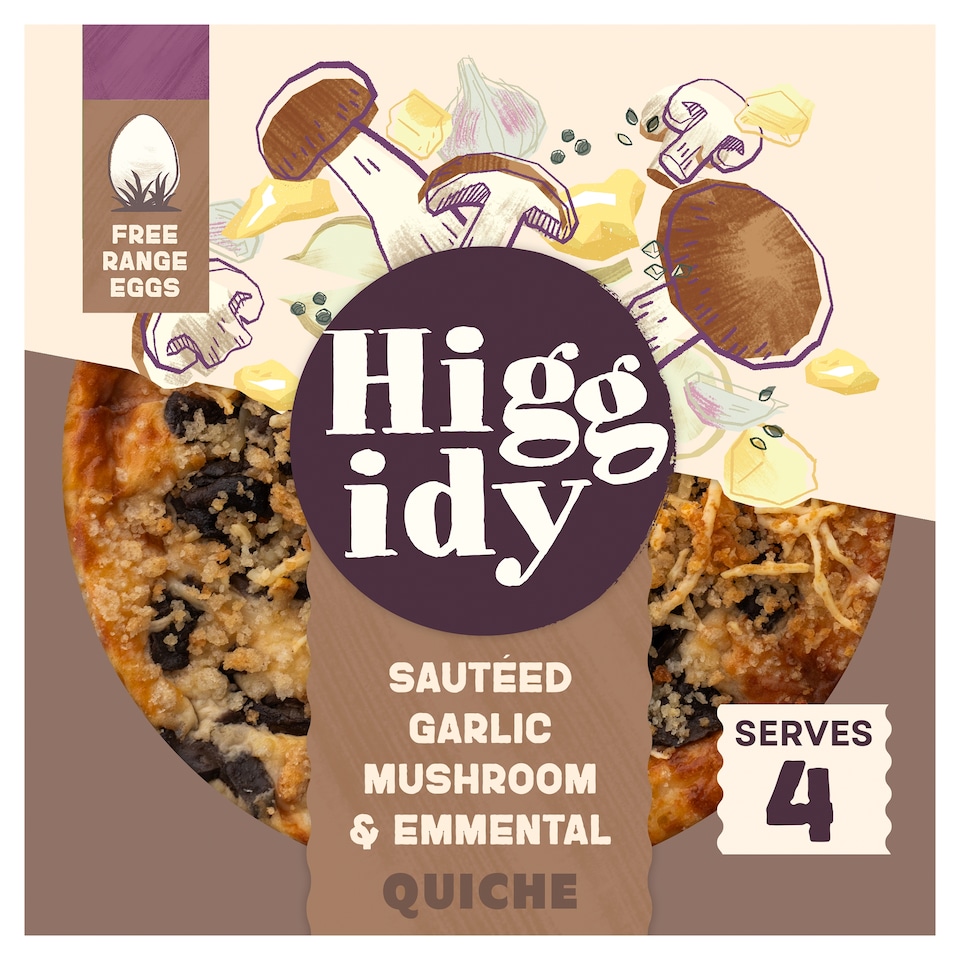 image 1 of Higgidy Garlic Mushroom & Emmental Quiche 400g
