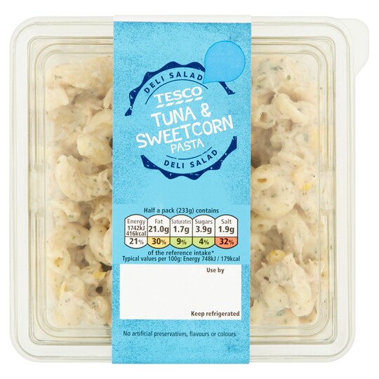 Tesco Tuna & Sweetcorn Pasta 465G Tesco Groceries