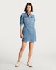 image 2 of F&F Pure Cotton Denim Utility Mini Dress in Blue