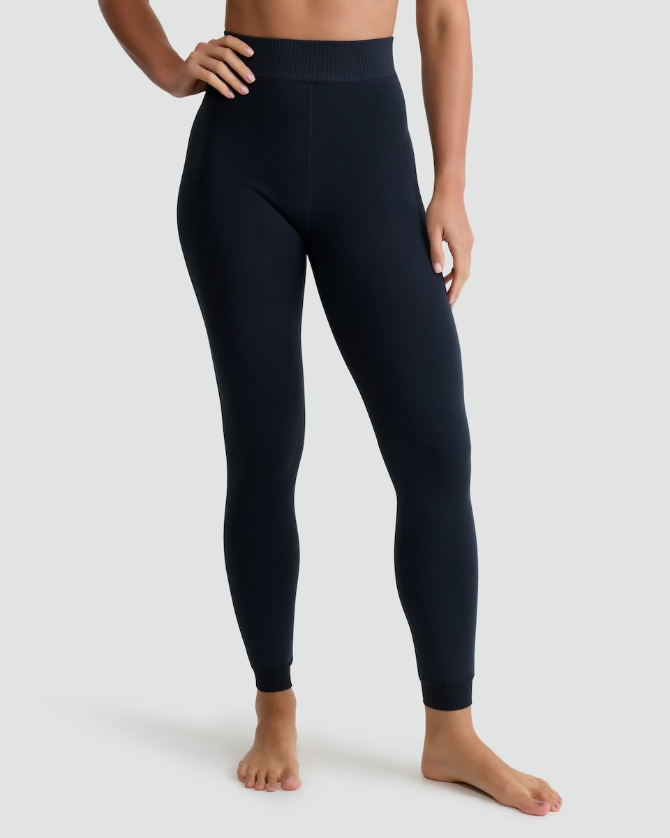 image 1 of F&F Velvet Footless Tights in Grey