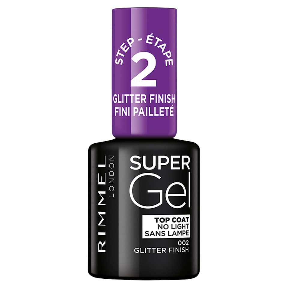 Rimmel Super Gel Nail Polish Top Coat - Glitter 12ml