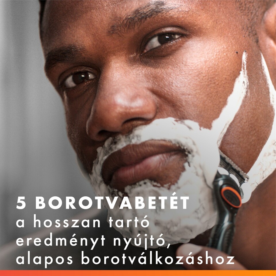 Gillette Fusion5 Power Borotvabetét Férfi Borotvához, 4 Borotvabetétek, Nagyobb Krémezőcsík 1. kép