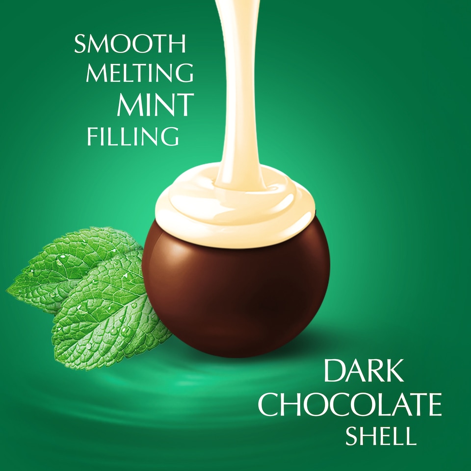 image 1 of Lindt Lindor Dark Mint Chocolate Truffles Box 200g