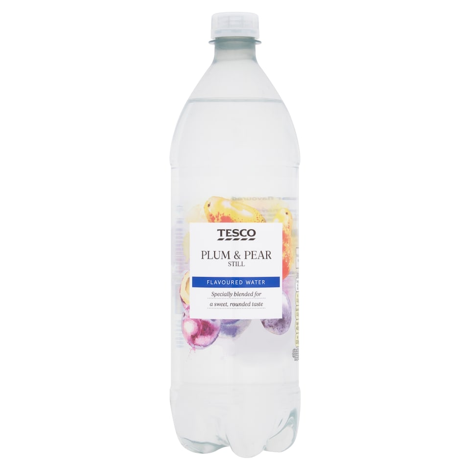 Tesco Still Flavoured Water - Plum & Pear 1L