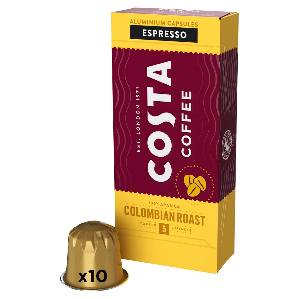 Costa Coffee Espresso Signature Blend 10 Pods 55G Tesco Groceries