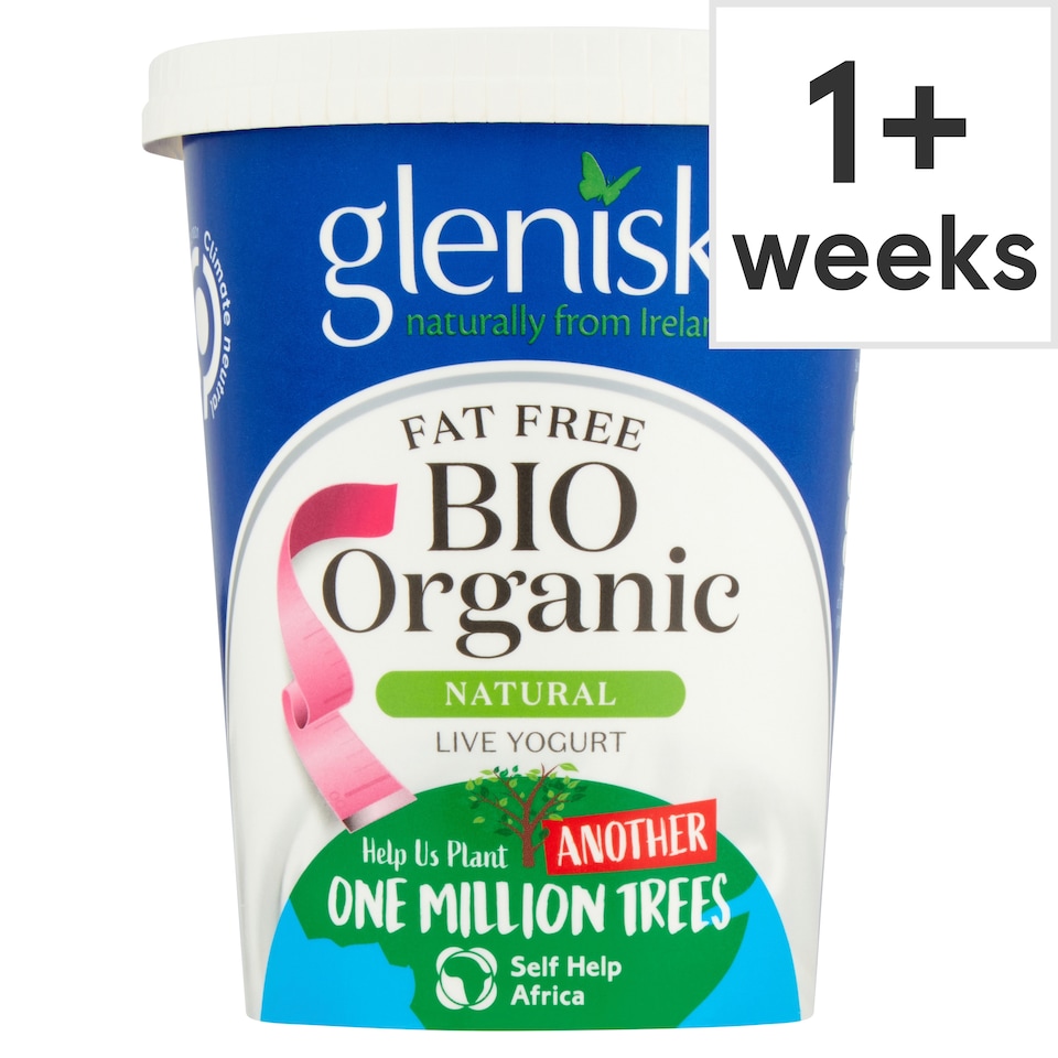Glenisk Organic Fat Free Natural Yoghurt 500G