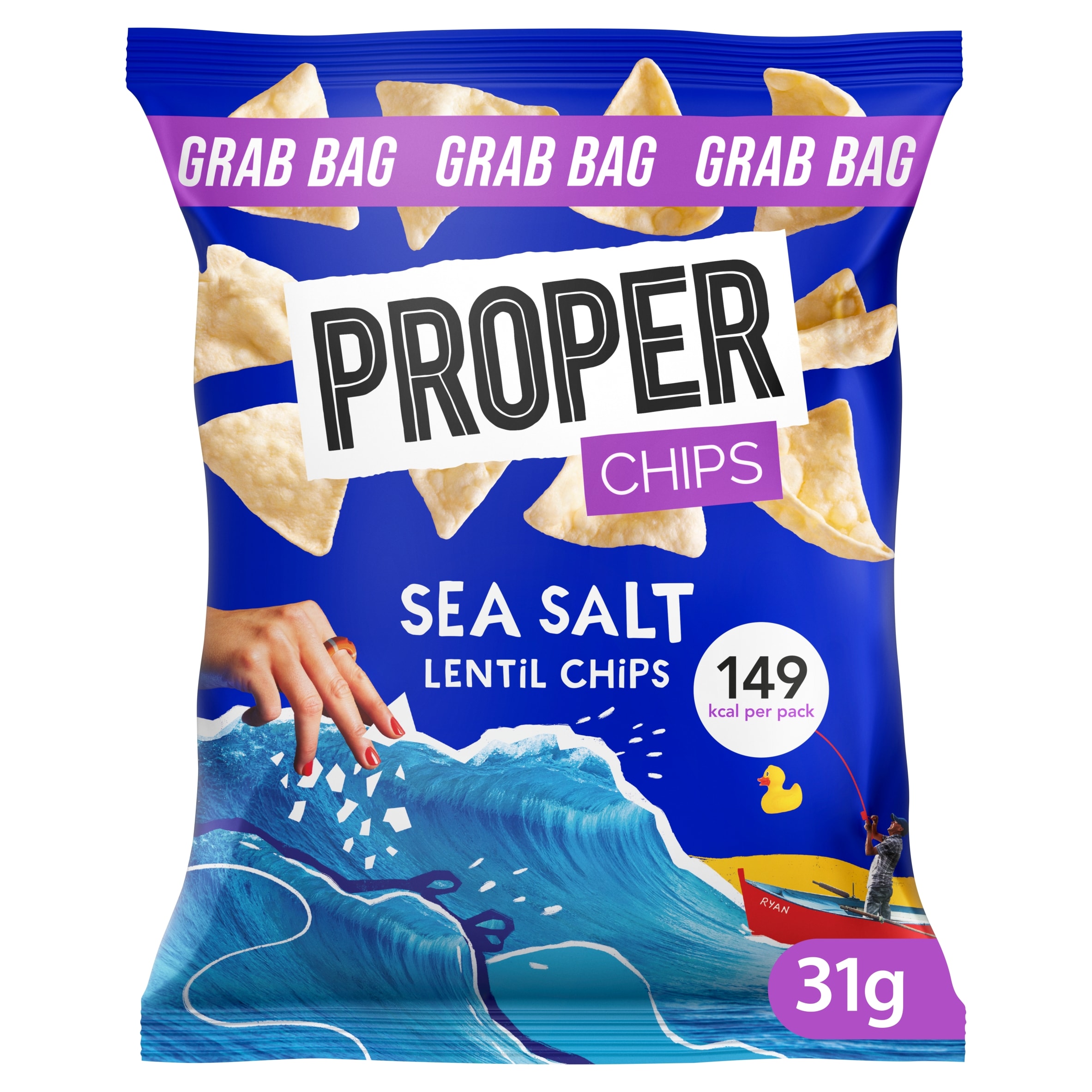 Proper Sea Salt Lentil Chips 31g