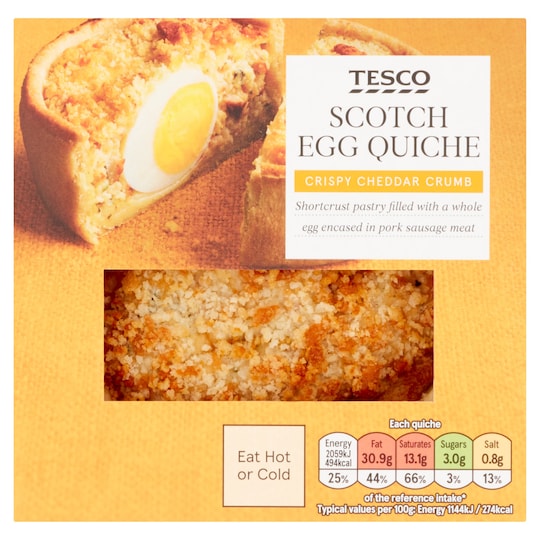 Tesco Scotch Egg Quiche 180G Tesco Groceries