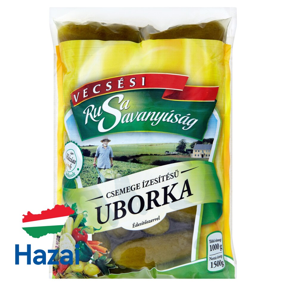 Rusa Savanyúság csemege ízesítésű uborka édesítőszerrel 1500 g